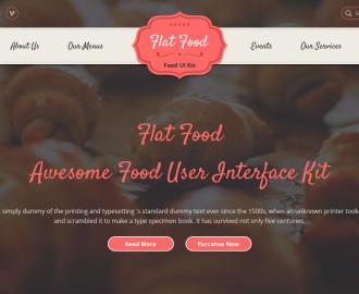 Flat-food-UI-kit