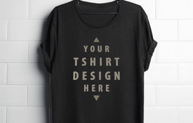 Hanging-T-Shirt-Mockup