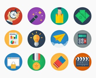 20-free-Flat-icon-set