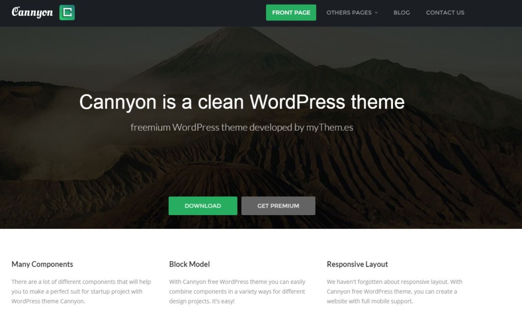 Canyon-free-WP-theme