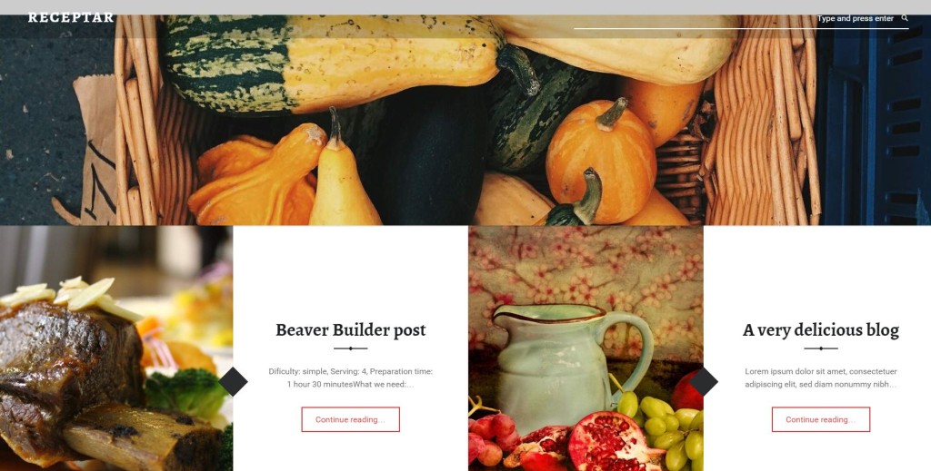 Receptar-free-WP-theme