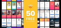 50-iOS-App-Screens-freebie