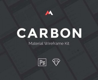 Carbon-Material-Wireframe-UI-kit